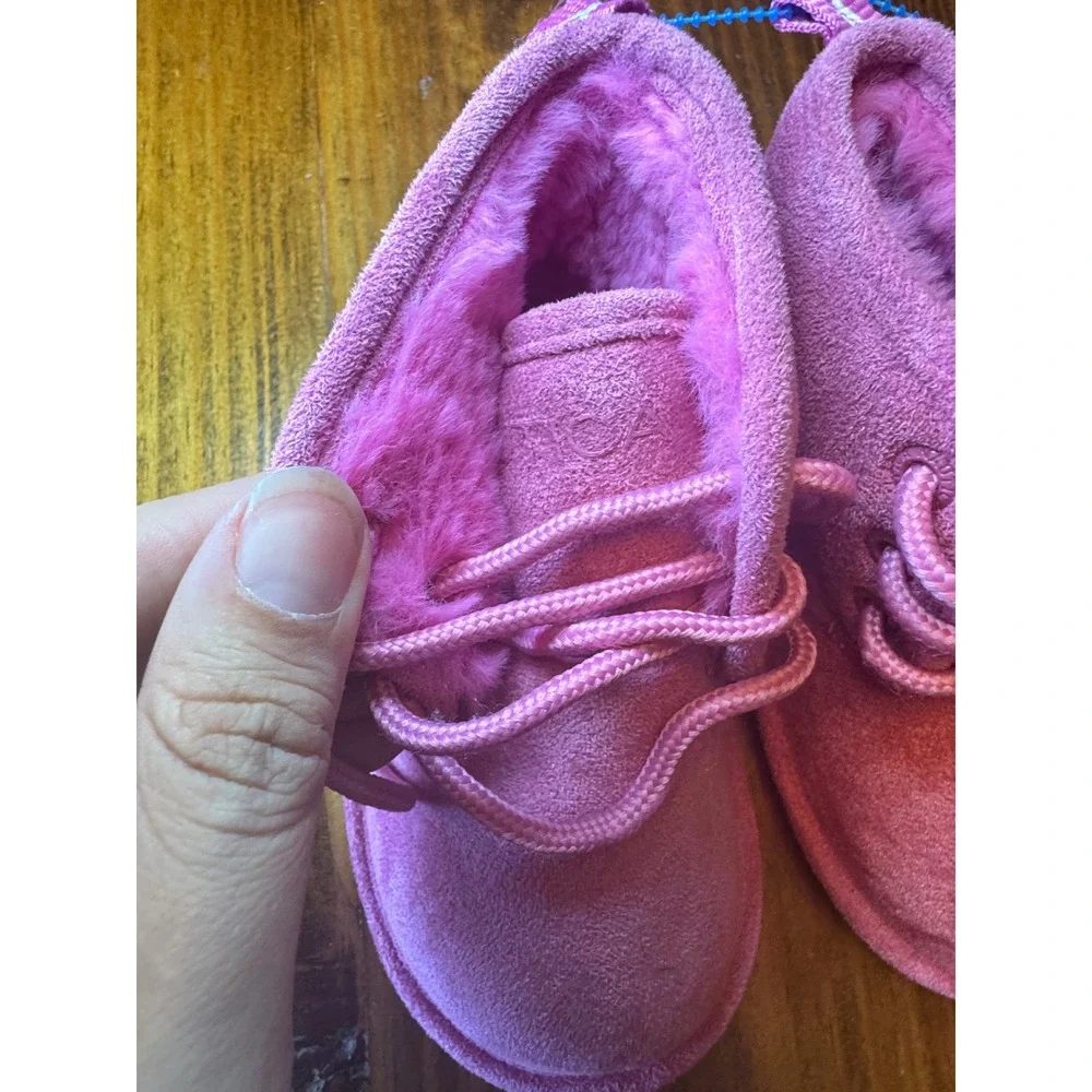 Nautica Kids Culverton-R Pink Faux Fur Lined Chukka Boots Size 7 Toddler